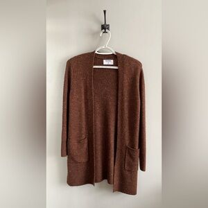 Textured Open Front Cardigan